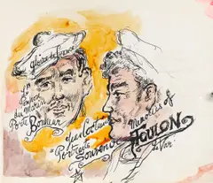 Stephen Tennant, Memories of Toulon, Le Var, 1973, Ink and watercolour on paper