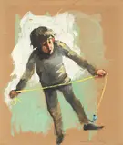 Robert O. Lenkiewicz, Study of a boy, Gouache on paper