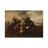dit le Borgognone Jacques Courtois, Scène de bataille, oil on canvas
