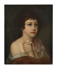 Jean-Baptiste Greuze, Portrait d'enfant, huile sur toile