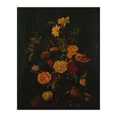 XIXe siècle Ecole hollandaise, Nature morte aux fleurs, oil on panel