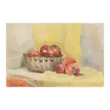Henri Lebasque, Nature morte aux fruits, Watercolor on woven paper