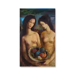 Guy Cambier, Deux amies, Oil on canvas