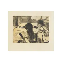 Edgar Degas, Planches XI et XV, La Maison Tellier, Maupassant, Paris, Ambroise Vollard éd., 1934