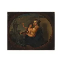 Ecole italienne, Allègorie de la peinture, oil on canvas