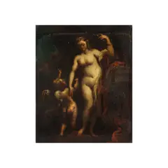 Ecole vénitienne, Venus au miroir avec Cupidon, oil on canvas