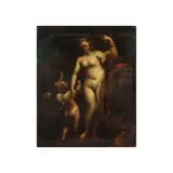 Ecole vénitienne, Venus au miroir avec Cupidon, oil on canvas