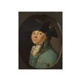 Atelier de Jacques Gamelin, Portrait en buste d'un personnage vu de trois quart, peint  dans un oval, oil on panel