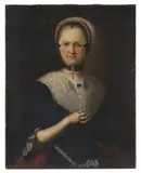 Portrait de chanoinesse by Ecole Suisse. Début du XVIIIe siècle, oil on canvas, sold Nov 2024