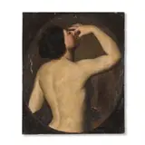 Dans le goût de Guido Reni, Portrait de dame vue de dos (Lucrèce Borgia?), oil on canvas