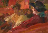 Élie Anatole Pavil, Lure Lodge au Casino de Montmartre Vaccin, oil on board