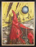 20th & 21st Century School, Surrealist Composition in Yellow and Red, oil on canvas
