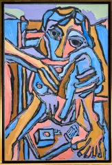Philippe Visson, An Abstract Portrait, oil on canvas