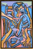 Philippe Visson, An Abstract Portrait, oil on canvas