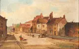 The Cock Inn by English School, early 20th Century, oil on canvas, sold Dec 2024