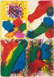Walasse Ting, The Greatest Hot Dog on the Earth, from the book Hot and Sour Soup, 1964, Color lithograph on wove paper; numbered and signed '27/30 Ting 64' in pencil upper center