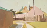 Elizabeth O'Reilly, Pink Gable, Crookhaven, 2003, oil on board