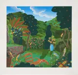 Thomas McKnight, Austrian Garden, 1984, Color screenprint on wove paper; signed 'McKnight' in pencil lower right