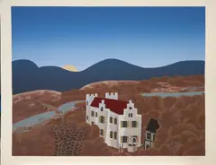 Schloss Remseck by Thomas McKnight, 1980, Color screenprint on Arches; signed 'McKnight' in pencil lower right, offered Nov 2024