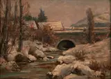 Harry Leith-Ross, Brook in Winter, oil on canvas