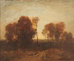 Guy Carleton Wiggins, A Clearing in Autumn, oil on canvas