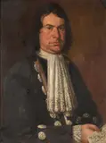 German School, Portrait of a Nobleman Holding a Letter, oil on canvas