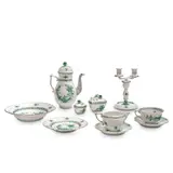 Herend, Green "Indian Basket" Luncheon Service