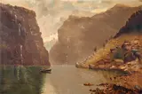 R.H. Webster, By the Mountain Slopes, Norway, oil on canvas
