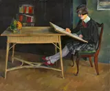 Conrad Felixmüller, Die Zeichenschülerin, 1928, Öl auf Leinwand