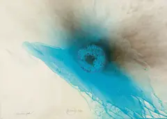 Wasservogel by Otto Piene, 1990, Feuergouache auf Schoellershammer-Karton, sold Dec 2017