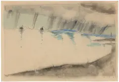 Bay by Lyonel Feininger, 1939, Aquarell auf Bütten, auf Karton aufgezogen, sold Jun 2017