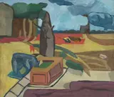 Eugen Schönebeck, Märkische Landschaft, 1970, Öl auf Leinwand