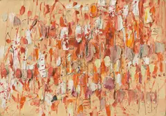 Ohne Titel by Gerhard Hoehme, 1959, Mischtechnik mit Collage auf Papier, vom Künstler auf Karton aufgezogen, sold Dec 2016