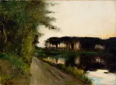 Märkischer See by Lesser Ury, Um 1905, Öl auf Leinwand, sold Jun 2016