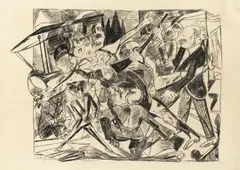 Das Martyrium by Max Beckmann, 1919, Lithographie auf Japan, sold May 2014