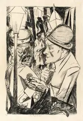Der Nachhauseweg by Max Beckmann, 1919, Lithographie auf Japan, sold May 2014