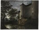 Der sächsische Prinzenraub (auch: Altenburger Prinzenraub) by Johann Christian Reinhart, 1785, Öl auf Bütten, sold Nov 2014