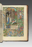 Stundenbuch nach dem Usus von Rouen. Manuskript mit 13 Illuminationen. Um 1465–1470 by Meister der Échevinage von Rouen, Handschrift auf Pergament, illuminiert / Ledereinband wohl 18. Jahrhundert. 8°, sold May 2014