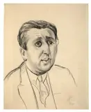 Otto Dix, Portrait J.B. Neumann, 1922, Bleistift auf festem Papier