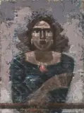 Hermann Glöckner, Bildnis Elli Bondi“ („Mädchenbildnis“), 1934, Mischtechnik auf Leinwand