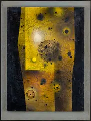 Joseph Istler, Composition, 1962, oil, mixed media, board