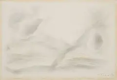 Josef Šíma, Landscape, 1964, oencil, watercolour, paper