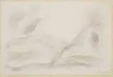 Josef Šíma, Landscape, 1964, oencil, watercolour, paper