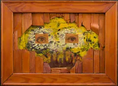 František Vodák, Cross Section of Sophia Loren, 1969, mixed media, wood, board