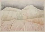 Milan Ressel, Landscape with Hills, 1990, coloured pencils