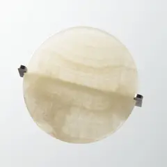 Anežka Váňová, Sun Brooch, 2023, yellow onyx, silver, stainless steel