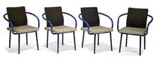 Sottsass Association, Mandarin armchairs (8), 1987, Knoll International