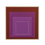 White Line Square XI (from White Line Squares, Series II) by Josef Albers, 1966, 3-color lithograph on hand-cut Arches cover paper, sold Feb 2014