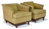 Frank Lloyd Wright, Club chairs (2), c. 1955, Heritage Henredon