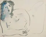 Baltasar Lobo, Untitled, 1953, Watercolor on paper